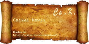 Csikai Kevin névjegykártya